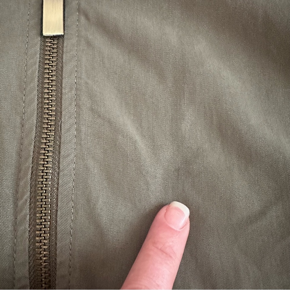 Banana Republic Factory Army Green Olive Lightweight Zip Up Jacket sz XS - Picture 5 of 5